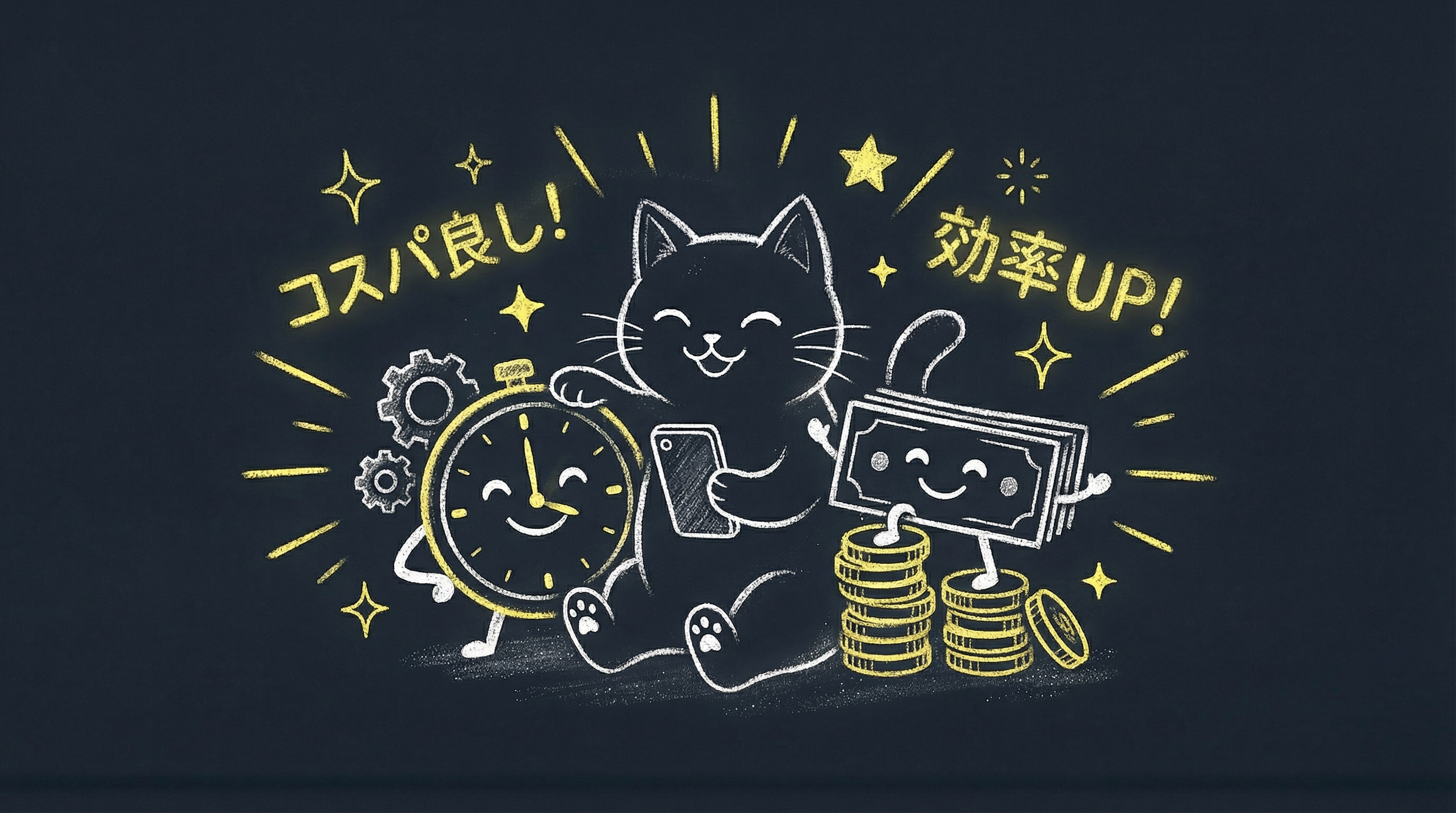 スマホで効率よく学ぶ猫